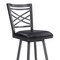 Armen Living Fargo 30" Counter Height Metal Barstool in Mineral Finish with Black Faux Leather LCFA30BAMFBL - alternate 2